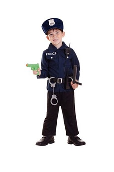 déguisement adulte amscan deguisement jeu de role enfant policier 3-6 ans