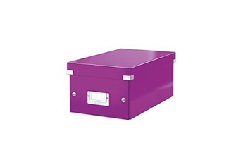 lampe de lecture generique boîte de rangement leitz click & store wow, format dvd violet