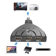 Switch Commutateur HDMI, HDMI divisé en 3 ports - Supporte 3D, 1080P, HD Audio