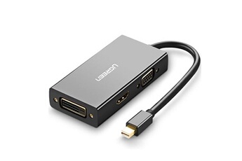 (#23) 3 in 1 1080P 4Kx2K Thunderbolt Mini DisplayPort DP to HDMI / VGA / DVI Adapter Converter Cable, Cable Length: 25cm