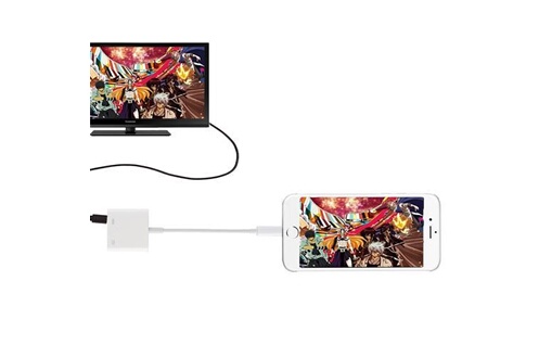 Connectique Audio / Vidéo GENERIQUE (#19) 8 Pin to AV HDMI / HDTV TV  Digital Cable Adapter, For iPhone X & iPhone 8 & 7, iPhone 8 Plus  & 7 Plus, iPhone