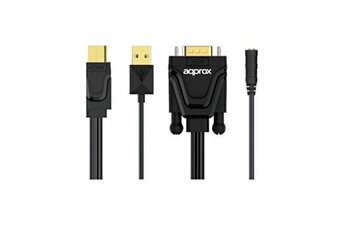 Connectique Audio / Vidéo Approx! Adaptateur HDMI vers VGA APPC22 3,5 mm USB 60 Hz