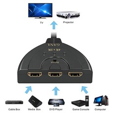 hdmi switch 4k, 3-port splitter, commutateur pour connecter le moniteur, tv lcd, projecteur
