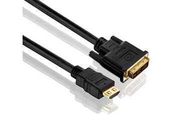 Connectique Audio / Vidéo Purelink PI3000-100 Câble de connexion HDMI à Single Link DVI (2K FullHD (1080p), Ethernet), HDMI-A Male vers DVI-D Male (18+1), certifié, 10,0m, noir