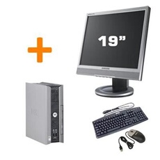Optiplex GX755 USFF + Ecran TFT 19 - Core 2 Duo E4600