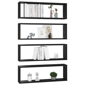 vidaXL Étagères Murales Cubiques 2 pcs, Tablettes Flottantes, Meubles de Rangement Suspendus Salle de Séjour, Moderne, Chêne Fumé 80x15x26,5 cm vidaXL Étagères Murales Cubiques 2 pcs, Tablettes Flottantes, Meubles de Rangement Suspendus Salle de Séjour, Moderne, Chêne Fumé 80x15x26,5 cm