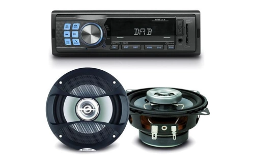 Connectique Audio / Vidéo Caliber Pack sono voiture Autoradio Muse M-199 DAB  160 Watts + 2 haut parleurs 10cm 80W