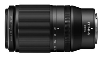 Objectif pour Hybride NIKKOR Z 70 180mm f2.8 pour Hybride FX - vue 3