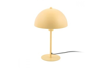 lampe de bureau present time - lampe à poser mini bonnet h30cm - jaune -