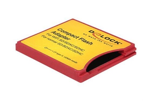 Lecteur carte mémoire DELOCK - Adaptateur de carte (SD, SDHC, SDXC) -  CompactFlash