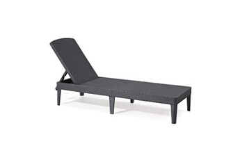chaise longue - transat keter chaise longue de jardin réglable jaipur sun lounger graphite