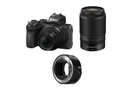 Appareil photo hybride Nikon Z50 + Z 16-50 + Z 50-250 + Adaptateur FTZ II