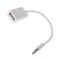 Cable adaptateur jack 3. 5mm male aux audio plug vers usb 2. 0 femelle car mp3