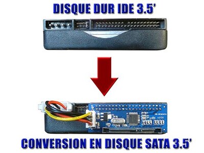 KALEA-INFORMATIQUE Convertitore SATA 2.5 15+7 Point to IDE 2.5 44 Pin con connettori sullo stesso lato dell'adattatore KALEA-INFORMATIQUE Convertitore SATA 2.5 15+7 Point to IDE 2.5 44 Pin con connettori sullo stesso lato dell'adattatore
