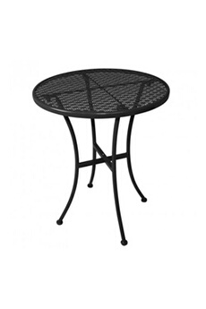 table de jardin bolero table bistro ronde noire en acier ajouré 600 mm