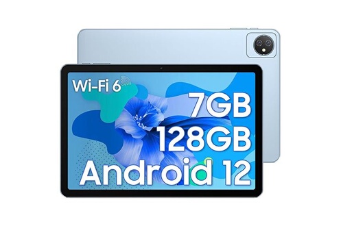 Tablette tactile Blackview Tab 8 Wifi 10.1 Pouces Tablettes Tactile Android  12 avec 5G/2.4G WiFi 6 Quad-Core,7Go RAM+128Go ROM/TF 1To,6580mAh,13MP+8MP  - Bleu