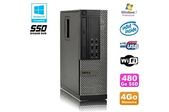 PC Optiplex 7010 SFF Intel Pentium G870 3.1 GHz 4Go 480Go SSD Microsoft Windows 7