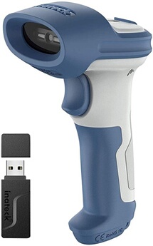 2D Scanner de Code-Barres sans Fil, Bluetooth 5,0 et 2,4Ghz