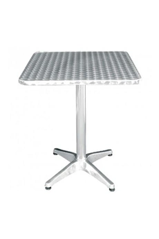 table de jardin bolero table de bistro carrée métal 600 mm - - 600
