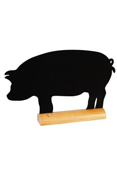 set de table generique silhouette de table en bois cochon
