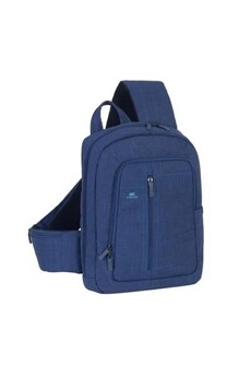 cartables scolaires rivacase sac à dos 13,3 mono bretelle pour ordinateur portable / notebook / laptop en toile bleue