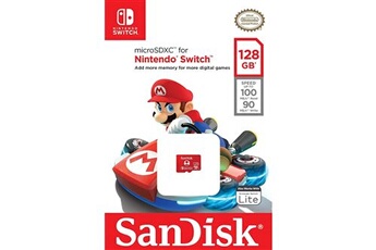 Carte mémoire microSDXC UHS-I 128 Go pour Nintendo Switch