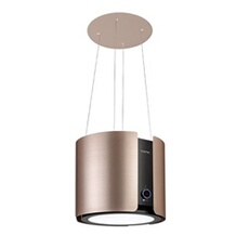 Hotte aspirante - Skyfall Smart - Hotte en îlot - Ø45cm - 402m³/h - LED - Doré
