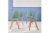Sweeek Lot de 4 chaises scandinaves pieds bois de hêtre chaises 1 place vert céladon photo 4