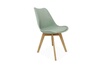 Sweeek Lot de 4 chaises scandinaves pieds bois de hêtre chaises 1 place vert céladon photo 3