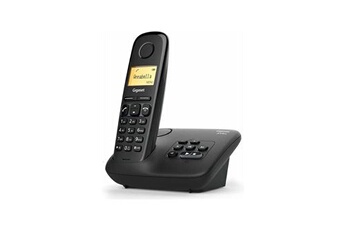 AL170A - Téléphone sans fil - système de répondeur avec ID d'appelant - ECO DECTGAP - noir