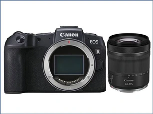 Appareil photo bridge Canon EOS RP - Appareil photo numérique - sans miroir - 26.2 MP - Cadre plein - 4K / 25 pi/s - 4.3x zoom optique objectif RF 24-105 mm F4-7.1 IS STM -