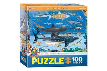 puzzle generique eurographicspuzzles - requins - puzzle - 100 pièces