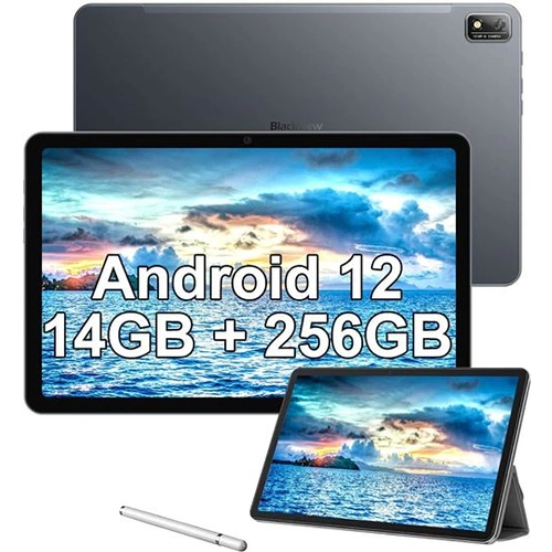 Tablette tactile Blackview 4G Tablette Tactile Tab 16 11 pouces FHD+  14Go+256Go-SD 1To 13MP+8MP 7680mAh Android 12 Dual SIM-Certifié TÜV-PC mode  WIFI BLuetooth FM OTA GPS- Bleu