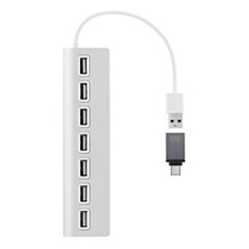 HUB USB 7 PORTS USB-A 2.0 ALUMINIUM