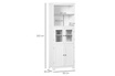 Homcom Armoire de cuisine multi-rangements 4 portes avec étagères 2 niches grand plateau MDF blanc photo 4