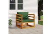 vidaXL Chaise de jardin avec coussins verts bois massif d'acacia photo 3