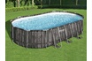 Bestway Kit piscine tubulaire ovale Power Steel décor bois 6,10 x 3,66 x 1,22 m + Kit d'entretien Deluxe photo 4