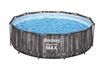 Bestway Kit piscine tubulaire ronde Steel Pro Max décor bois 3,66 x 1,00 m + 6 cartouches de filtration + Bâche de protection photo 2