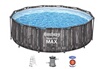 Bestway Kit piscine tubulaire ronde Steel Pro Max décor bois 3,66 x 1,00 m + 6 cartouches de filtration + Bâche de protection photo 4