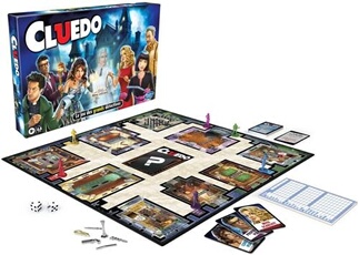: Jeu de société Cluedo avec les cartes du fantôme de Mme Leblanc