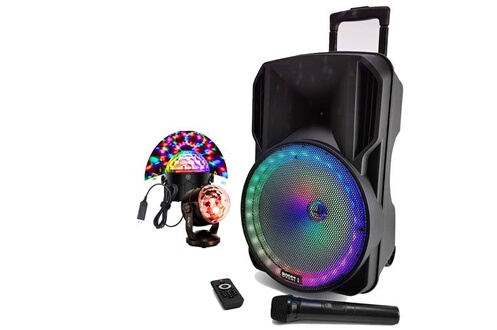 Enceintes, baffle et amplis DJ Boost Pack Karaoké - Enceinte USB Bluetooth  Enfant-12RGB-700 Sur Batterie Avec Micro sans fil - Jeu Lumière Astro  Rotatif Cadeau Ado