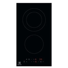 Domino LHR3233CK - Vitrocéramique - 2 plaques de cuisson - Niche - largeur : 27 cm - profondeur : 49 cm - sans cadre - noir