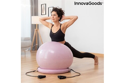 Divers accessoires fitness, yoga et pilates Innovagoods Ballon de yoga avec  anneau de stabilité et bandes de résistance Ashtanball