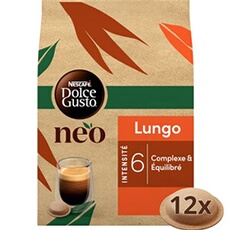 Café Dosettes Compatibles Dolce Gusto Neo Lungo Intensité 6 Nescafe Dolce Gusto Neo La Boîte De 12 Dosettes