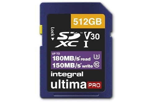 Carte mémoire SD Integral Carte mémoire 512 Go INSDX512G-180/150V30