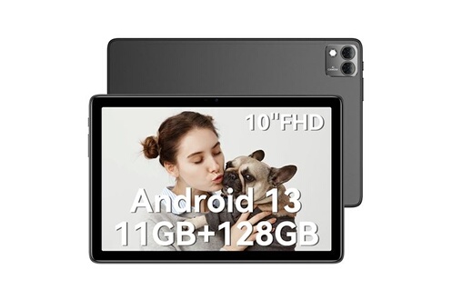 Tablette tactile Doogee T10S :10.1 tablette ,6Go+128Go ,Android 13 ,6600mAh  batterie ,8M+5M caméra, 2G/3G/4G tablette PC ,WIFI ,FM, GPS-Gris