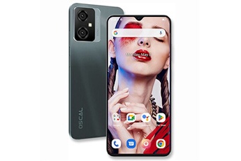 Smartphone Oscal Téléphone Portable Pas Cher C70 10Go+128Go/1To  Extensible,Android 12,Octa-Core,50MP+8MP,5180mAh,6.56 HD+,4G Dual SIM,Face  ID - Gris