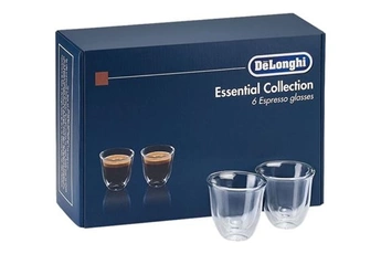 verrerie delonghi de'longhi essential collection dlsc300 - verre à espresso - 60 ml (pack de 6)