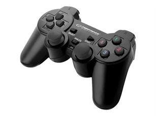 Manette Esperanza - Manette de jeu - 12 boutons - filaire - pour Sony PlayStation 2, PC, Sony PlayStation 3