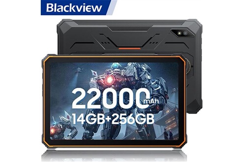 Tablette tactile Blackview Tablette Tactile Incassable Active 8 Pro 10.36  2.4K FHD+ 16Go+256Go(SD 1To) 22000mAh(33W) G99 48MP+16MP Android 13 NFC -  Orange